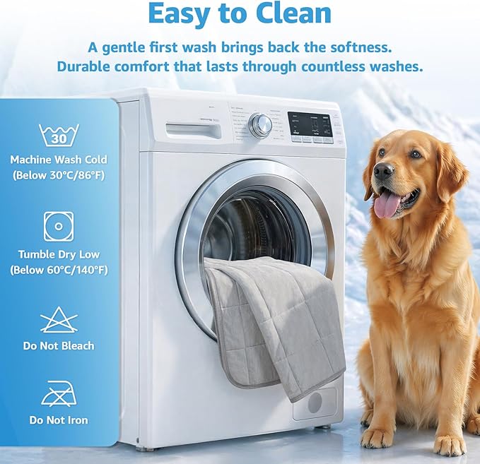 Dog Cooling Blanket, 0.4 Q-MAX Cooling Blanket For Large Dogs Washable, Cool To Touch Dog Blankets For Bed Cover, Soft Lightweight Cooling Dog Blanket Help Your Pet Sleep Well In Summer (43"×55"/Grey)