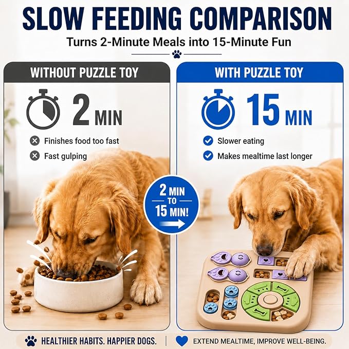 Tee Shirt Galaxy Interactive Dog Treat Puzzle Toys Durable, Dog Puzzle Toy IQ Training Slow Feeder for Large Medium Small Dogs, Squeak Enrichment & Mental Stimulation,Khaki