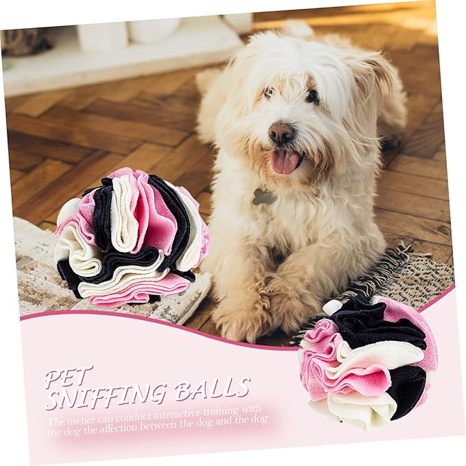 Pet Dog Sniff Training Toy Interactive Squeaky Ball Made of Polar Fleece for Dogs Toys
