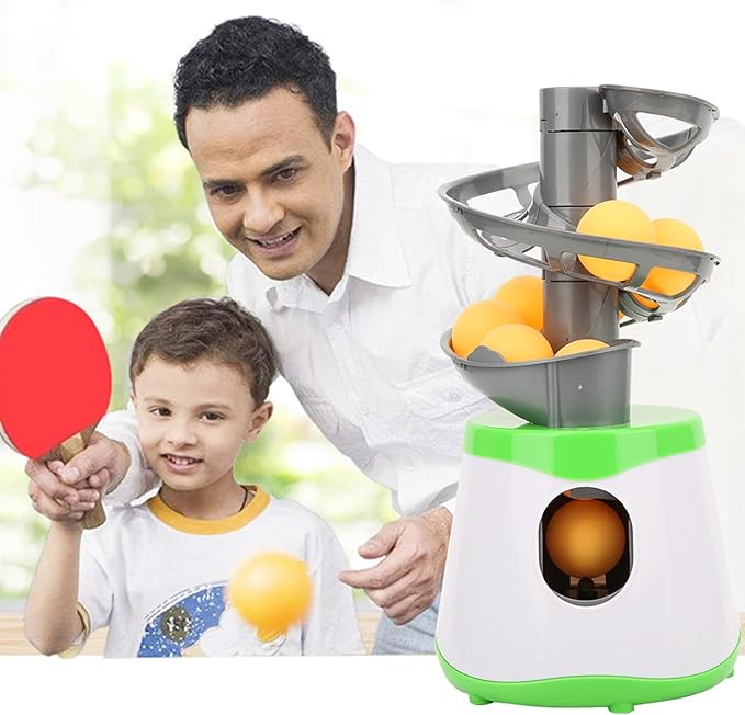 Machine, Portable Table Tennis Trainer Ball Automatic Launcher Lightweight ABS Training Machine for Children Entertainment 10 Balls Included Tennis Ball Launcher Machine