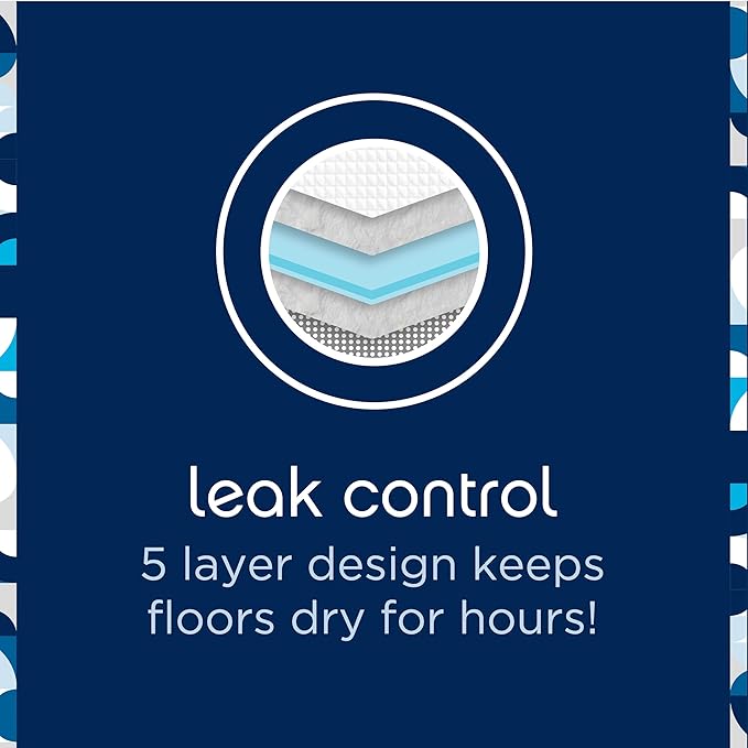 Pet Life Unlimited Leak-Proof Slide-Proof Large Puppy Pads, Pee Pads for Dogs, Dog Training Pads - Bleach & Dye Free Dog Pee Pads - Made in The USA - 24" x 22" - 50 Count (L) (Pack of 2)