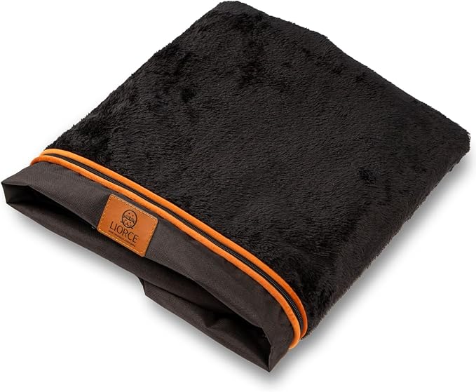 LIROCE Washable Dog Bed Cover Replacement, XXL Wrap-Around Zipper Cover for Orthopedic Memory Faom Dog Bed (48x30x6 inches), Black
