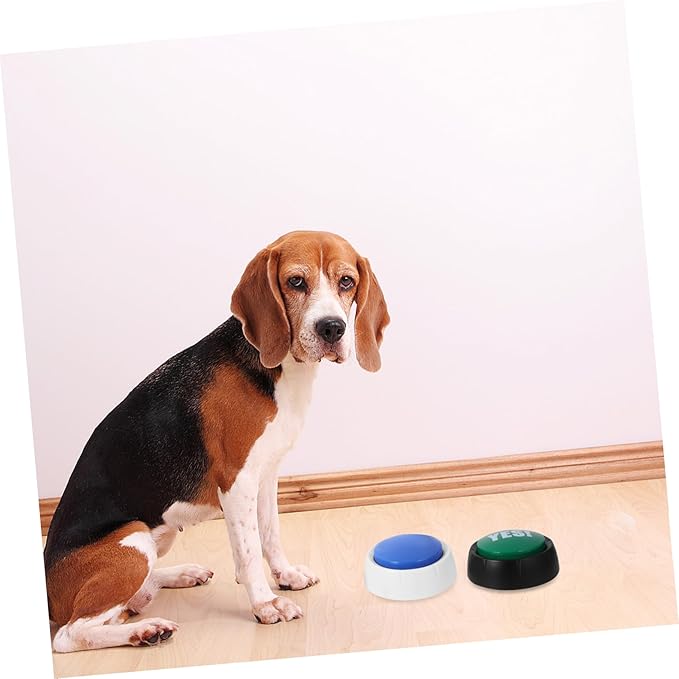 UPKOCH 4pcs Dog Talking Button Pet Voice Button Interactive Recording for Dogs Fun Puppy Accessories No Battery Needed Random Color