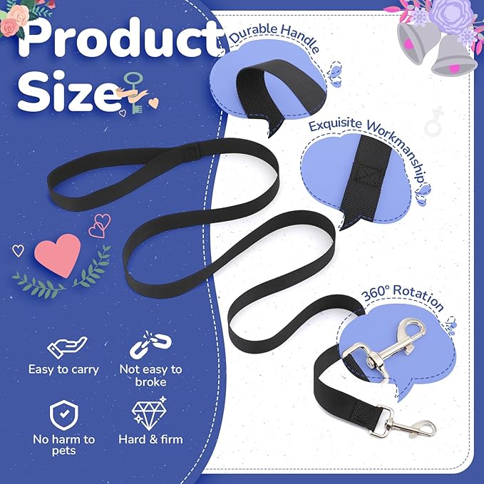 Gilprop 4 Pcs Formal Dog Outfit Dog Tuxedo Sets with Bowtie Wedding Dogs Bandana Collar with Nylon Leash Wedding Outfit Suit Adjustable Pet Party Costumes for Birthday(Black,Blue,Large:21"-24.5")