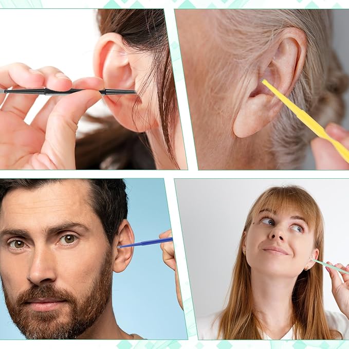 8 Pcs Earwax Cleaners,Silicone Ear Wax Removal Tool,Spiral Ear Cleaning Kit Reusable Soft Silicone Ears Cleaner Safe Ears Scratcher Scoop Tool Earwax Removal Tools for Olders Adult Kids