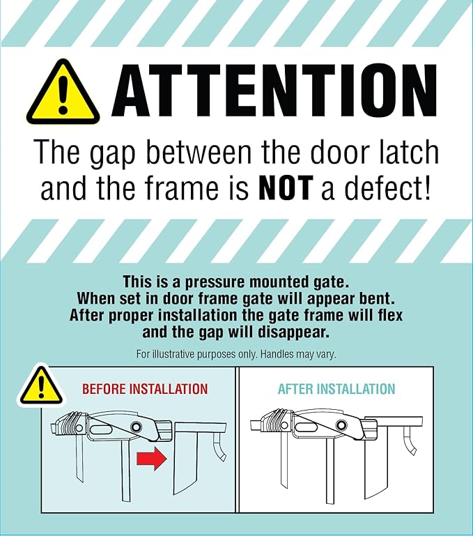 Regalo Safety 29-56" Extra Wide Baby Gate for Doorways & Bottom of Stairs, Pressure Mounted Baby Gate with Door for Babies, Toddlers & Pets, Tested & Safe for 30 Years, American Designed and Owned