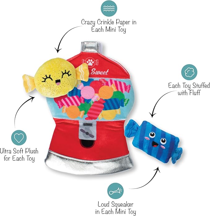 Fringe Studio Plush Dog Toy Set, Interactive Hide and Seek Play, A Sweet Surprise, Pet Shop Collection (289247)