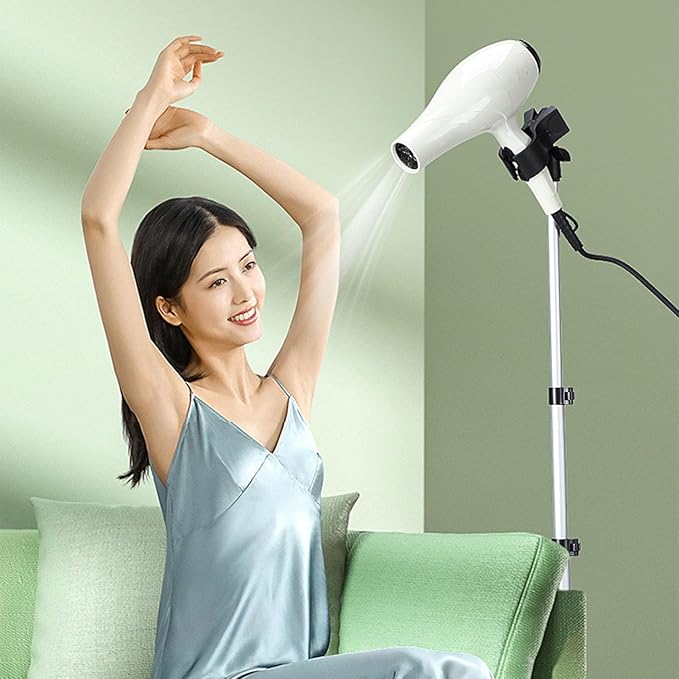 ZJchao Hands Hair Dryer Stand with Sturdy Quadpod Base Lightweight Holder for Home Salon Pet Grooming