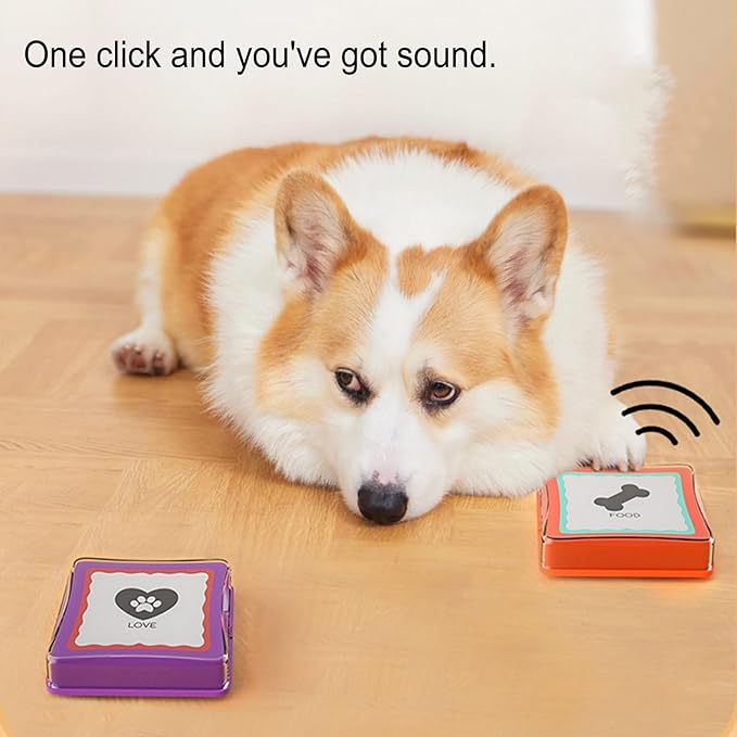 Dog Communication Buttons Dog Talking Speech Buttons 6PCS Recordable Pet Training Buzzers Set with 6 Colors Rechargeable for Interactive Fun and Bonding