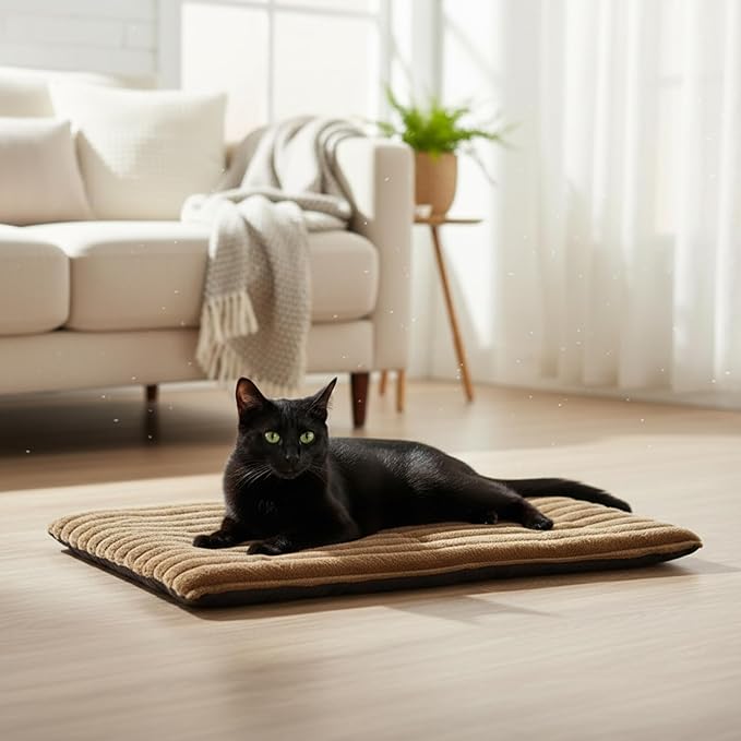 Self Warming Pet Mat 24x18 inch Soft Cozy Self Heating Cat Pad Machine Washable Cat Bed for Indoor S Pet Warming Mat Bed