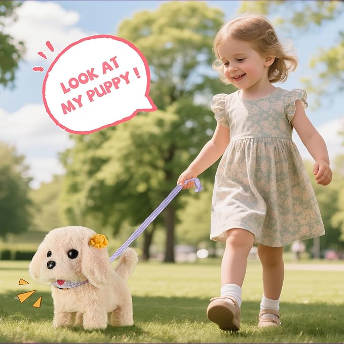 Vanvimen 16 Pcs Robot Dog Toys for Girls, Toys for 3 4 5 6 7 8 Year Old Girls Kids Boys, Realistic Robot Puppy Toy for 5-7 6-8, Ideas Birthday Gifts for Girl 3 4 5 6 Year Old