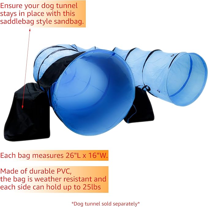 Trademark Innovations Sand Bag for Dog Agility Tunnel,Black