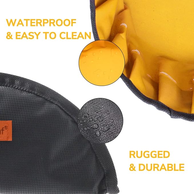 LumoLeaf Collapsible Dog Travel Bowl, 2 Packs Large 68oz/80oz Lightweight Foldable Bowl, Water and Food Bowls for Pets Dogs with Zipper (8+10 Cups)