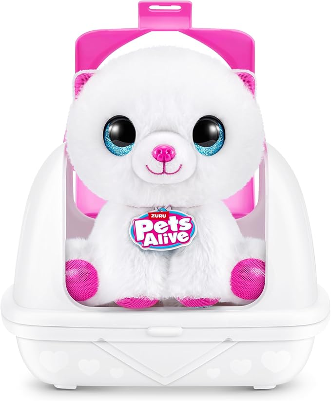 Pets Alive Pet Shop Surprise S3 Puppy Rescue (Pomeranian) by ZURU Surprise Puppy Plush, Ultra Soft Plushies, Compound Surprises Inside, Interactive Toy Pets, Electronic Speak and Repeat (Series 3)