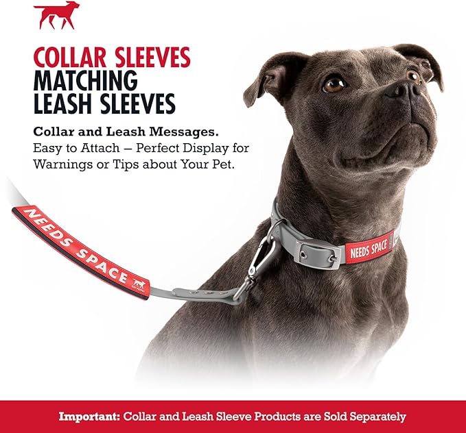 Tuff Pupper 2-Pack Waterproof Collar Sleeves | Fits Any 1 Inch Wide Dog Collar | Dual Sided Message | Durable Silicone & Neoprene | Odor & Stink Proof | Easy Slide On & Off (Needs Space, Standard)