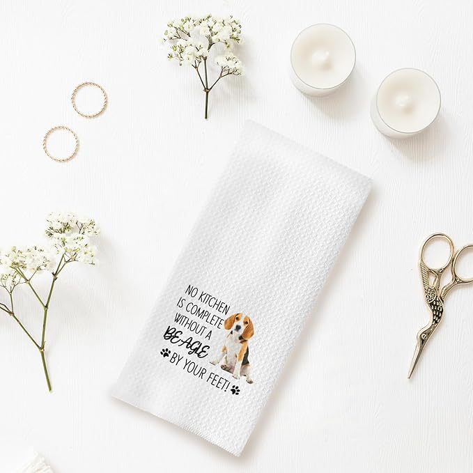 Beagle Dog Kitchen Towels - Beagle Gifts for Women Lovers, No Kitchen is Complete Without a Dog Hand Dish Towels, 16x24