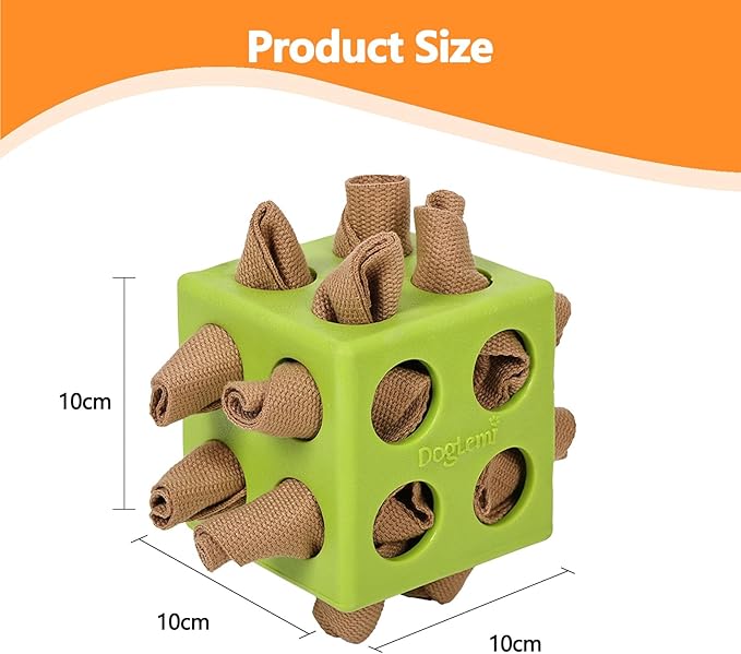 Dog Puzzle Toy, Dog Snuffle Ball, Interactive Puzzle Dog Toys for Small, Medium, Large Dog, Puppy Treat Dispenser, Cloth Strip Hiding Food Chew Toys(Green)