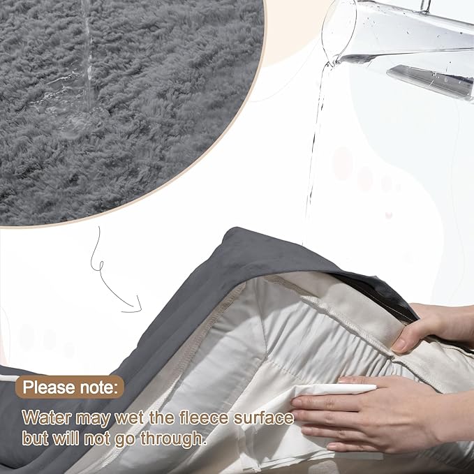 Orthopedic Dog Beds for Large Dogs, Big Waterproof Dog Bed with Removable Bolster, Nonskid Bottom and Egg Crate Foam Pet Mat, Large Pet Bed with Washable Removable Cover, Grey