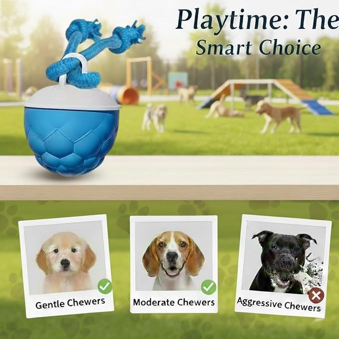 Moving Dog Toy with Rope – Smart Motion Activated Interactive Dog Ball for Small Dogs, 3 Speed Modes, USB Rechargeable Durable Interactive Puppy Toys & Dog Interactive Toys