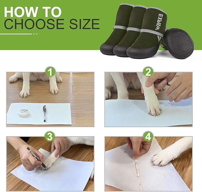 EXPAWLORER Waterproof Dog Shoes for Small Medium Large Dogs, Summer Dog Shoes for Hot Pavement, Hiking Walking, Reflective Dog Booties for Outdoor Snow Rain Days, Anti-Slip Dog Boots & Paw Protectors
