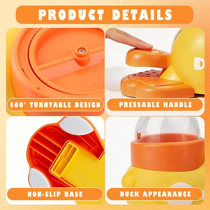 2PCS Duck Treat Dispenser for Dogs to Train Problem-Solving Skills,Dog Slow Feeder Puzzle Toy Prevents Bloating, Interactive Treat Dispensing Toy for Small Cats, Dogs