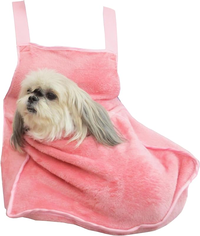 Generic Pet Dog Cat Carrier for Lap Cat or Lap Dog Travel Shoulder Bag Sling Front Backpack Soft Plush Handmade (Pink), Medium