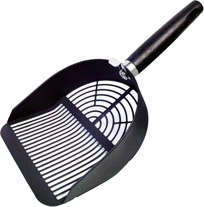 Universal Metal Cat Litter Scoop with Holder – Heavy-Duty Scooper Storage Caddy, Contains 6 Rolls of Cat Litter Bags