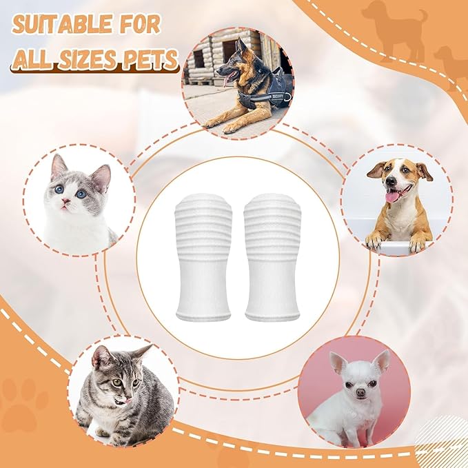 Dual Sided Cat Toothbrush Dog Toothbrush Finger Brush Micro Head to fit into Small to Large Dogs & Cats (Black, Small)
