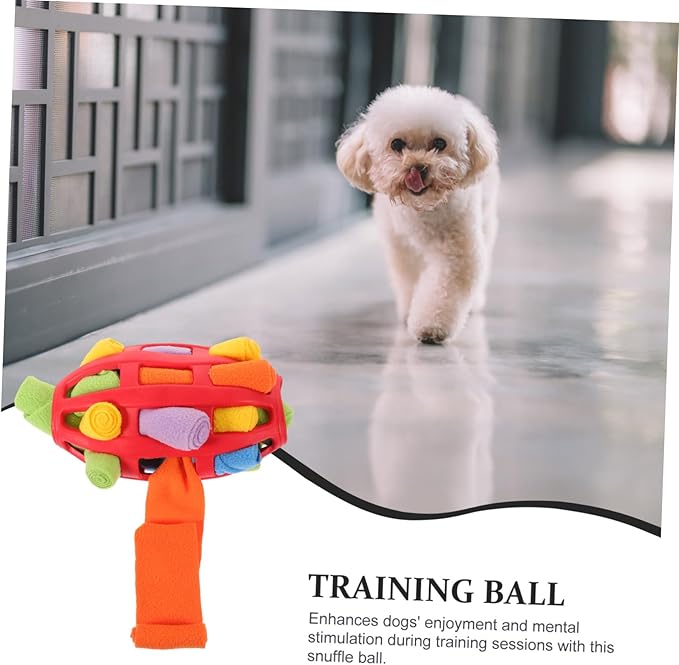 Angoily Interactive Snuffle Ball for Dogs Breed Treat Dispenser Toy for Enrichment Slow Feeding and Mental Stimulation Easy to Clean Engaging Dog Playtime