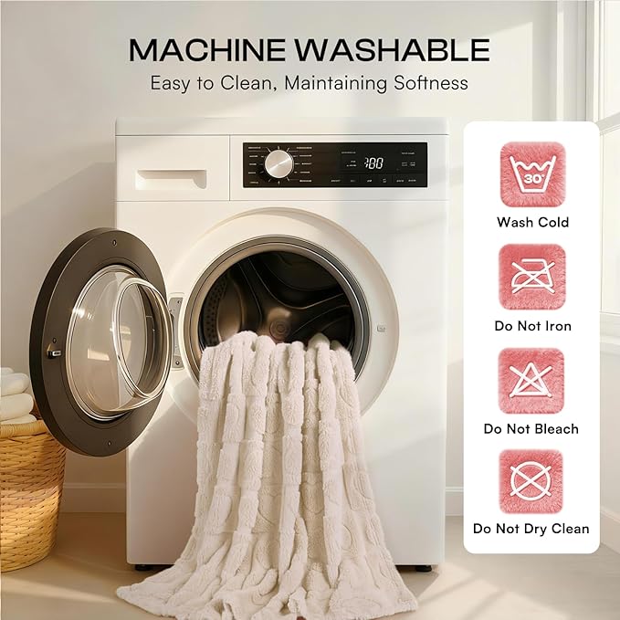 Luciphia 1 Pack 2 Small Dog Blanket Washable Pet Bed Cover Soft Fluffy Puppy Blanket with Premium Fleece 300GSM Cozy Calming Cat Blankets for Indoor Cats Pink/Beige 57x40 inch