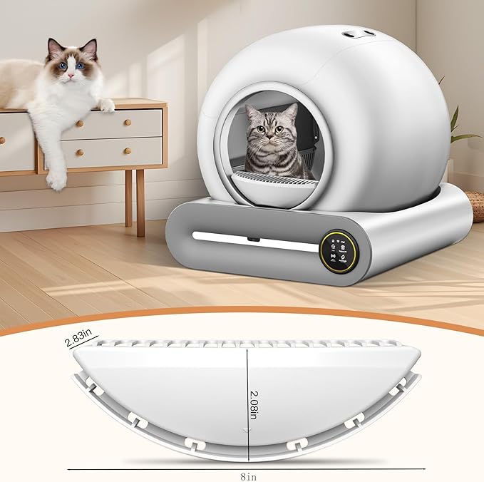 DuckSky Cat Foot Mat Replacement for Self Cleaning Cat Litter Box, White Ring Accessories[Please Check the Product Details to Confirm Your Model]
