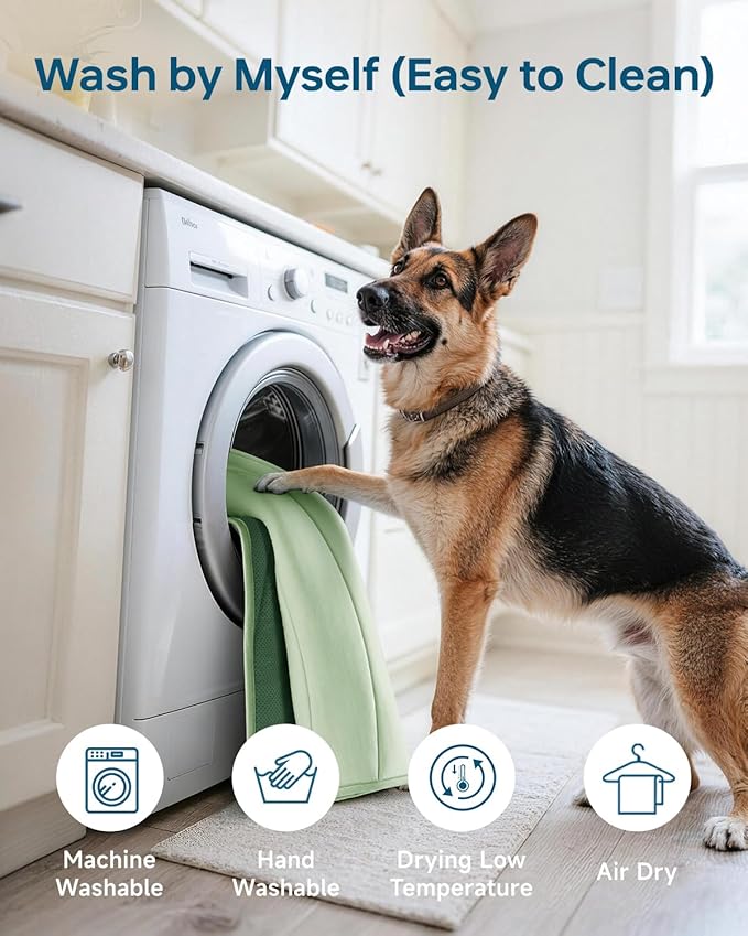 Cooling Mat for Dogs, 48" x 28" Self-Cooling Dog Bed with Arc-Chill Technology 3.0(QMAX>0.5), Non-Slip Washable Pet Cooling Pad for Large Dogs, Indoor Outdoor Floor Mat - Green