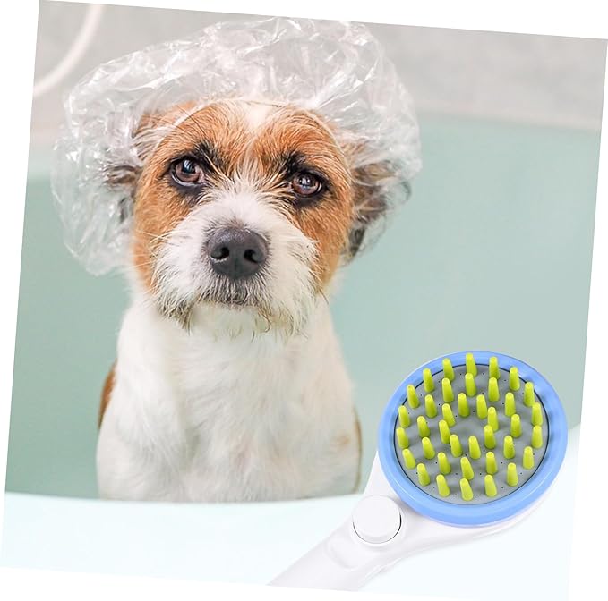 ibasenice Portable Dog Shower Sprayer with Hose Pet Bathing Massage Brush for Puppies Handheld Grooming Tool for Efficient Water and Shampoo Use Comfortable Pet Bathing Experience