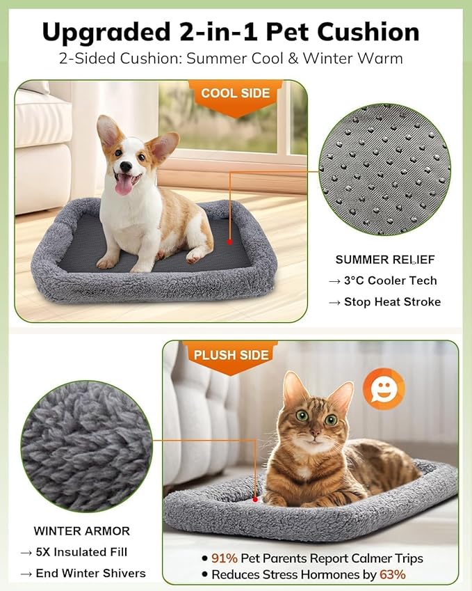 Morpilot Airline Approved Cat Carrier, 16.5" x11" x11" Soft-Sided Pet Travel Carrie with 4-Sided Mesh Ventilation for Cats & Puppies up to 15lbs (Dark Gray)