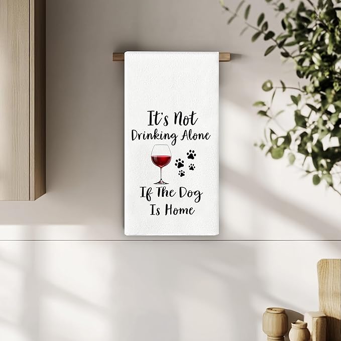 Funny Dog Kitchen Towels - Dog Lovers Gifts for Women, Bar & Dish Towels, Kitchen Decor, Wine Towels 16x24