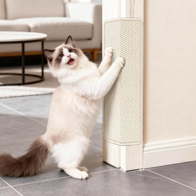 ENONCI Door Protector from Cat Scratching 19.6" x 7.8" Cat Wall Corner Scratcher, Anti Scratch Door Frame Furniture Protector for Indoor Cats