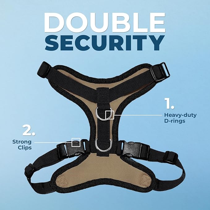 Best Pet Supplies Voyager Step-in Lock Pet Harness w Reflective Pet Leash Combo Set with Neoprene Handle 5ft - Supports Small, Medium and Large Breed Puppies/Cats - Army/Black Trim Set, XL