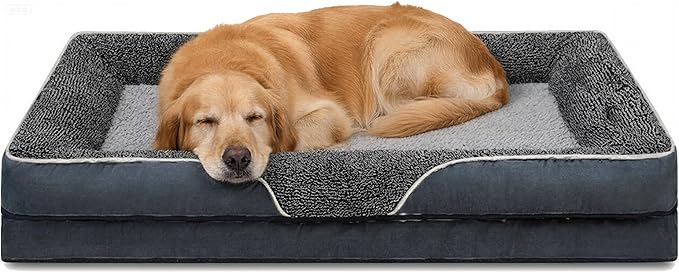Orthopedic Dog Bed for X-Large Dogs, Waterproof Dog Bed with Memory Foam, Washable Pet Bed for Medium Sized Dog, Non-Slip Support for Joint Health (Dark Green, X-Large)