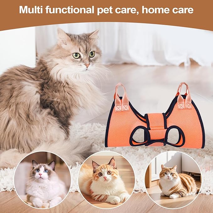 Pet Grooming Hammock – Dog Nail Care Sling, Grooming Restraint Harness | Comfortable Hanging Support, Durable Fabric Material, Safety Buckle Straps, Easy-to-Use Hammock for Home Grooming, Bath Time