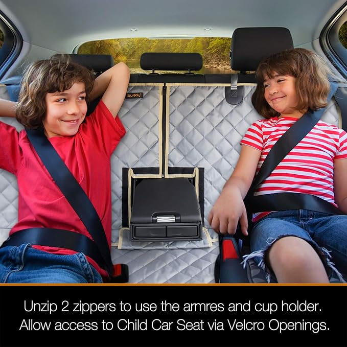 Car Seat Cover Waterproof Back Seat Cover for Kids and Dogs Without Smell Heavy Duty and Nonslip Rear Seat Protector Non Stick Fur Bench Seat Cover for SUV Van Easy to Install Machine Washable