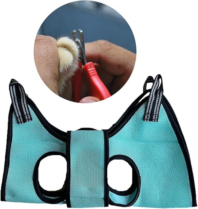 Pet Grooming Hammock Harness Dogs Grooming Sling Cleaning Accessories Breathable Hammock Helper for Clipping Claw Care Puppy Nail Trimming, M