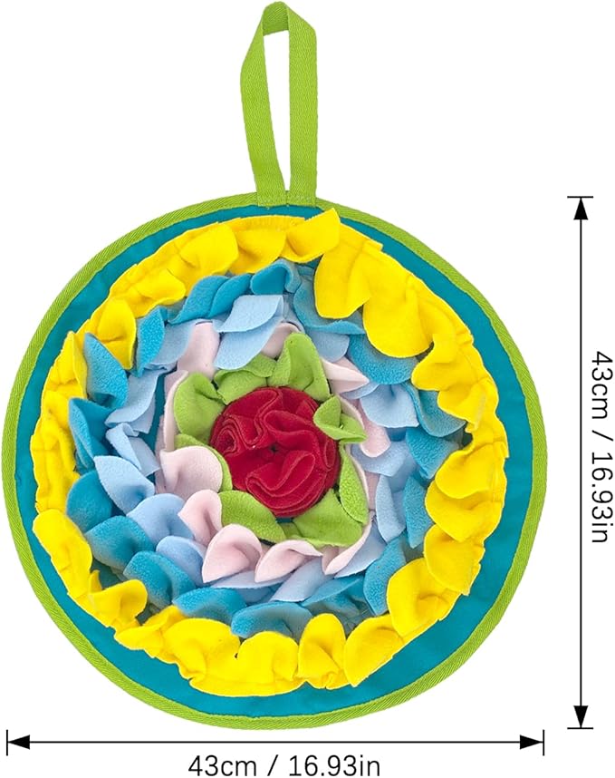 WishLotus Slip-Free Pet Snuffle Mat with Hanging Rope, Snuffle Mat for Dogs to Consume Energy and Relieve Stress, Pet Snuffle Mat for Rabbits, Hamsters, and Dogs to Improve Digestion