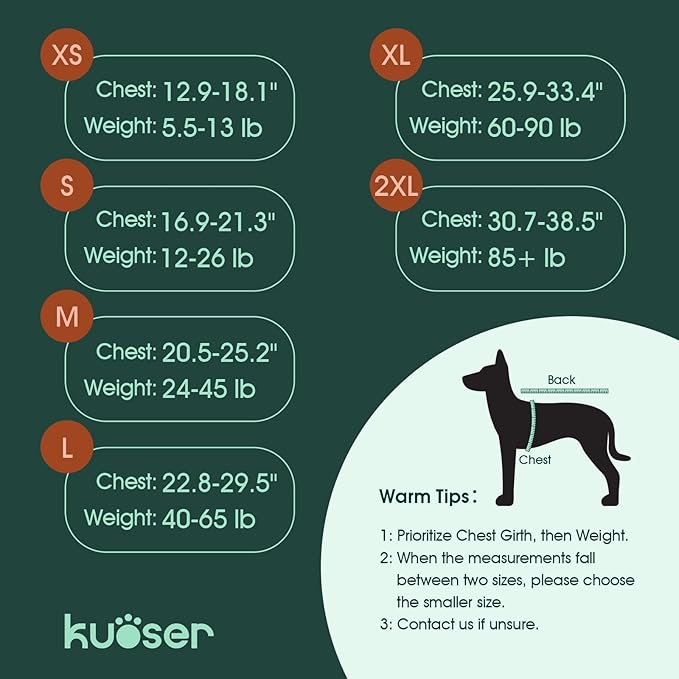 Kuoser Dog Life Jacket with Reflective Stripes, Dog Life Vest for Swimming Boating, Adjustable Pet Lifejackets with High Flotation, Doggie Swimsuit for Small Medium Large Dogs