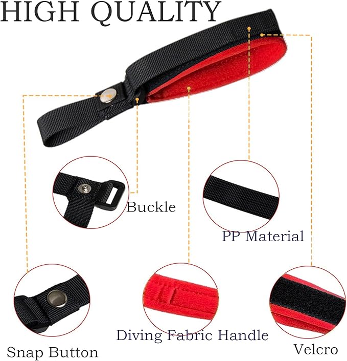 Dog Leash Wrist Strap, Hands Free Adjustable Wrist Safety Strap, Red