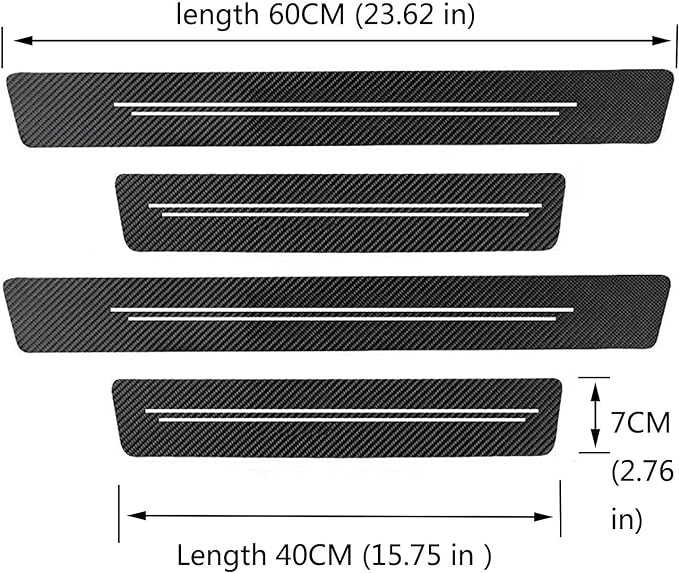 Door sill Protector,Door sill Scratch Protection (Suitable for Most car Models),Anti-Scratch Protection Strips（9PC）