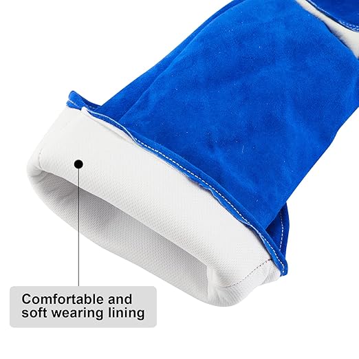 AOWPFVV Leather Animal Handling Gloves, Multipurpose Pet Glove for Grooming, Grabbing Reptile,Trips to Vet. Puncture Scratch Resistant, Bite Proof for Cat Dog Bird Falcon Livestock Snake