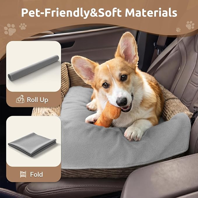 MontVoo Washable Dog Bed Cover, Absorbent Quick Dry Pet Bed Sheet, Easy Hair Removal Couch Covers for Dogs/Cats, 20x20 Inches, Waterproof PU Backing Dog Bed Mat for Car Seat, Cover Only, Grey