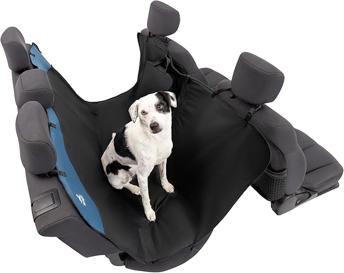 Kurgo Wander Dog Hammock Car Seat Cover for Pets, Pet Seat Cover, Car Hammocks for Dogs, Water-Resistant (55" Wide, Black)
