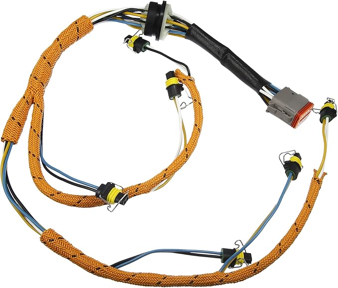 X AUTOHAUX Engine Fuel Injector Wiring Harness for CAT for Caterpillar C7 Engine Excavator 2225917 Fuel Injector Wiring Harness Assembly