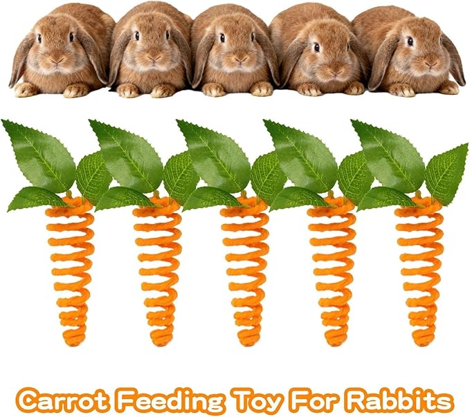 5 Pcs Rabbit Forage Toys, Toys Enrichment for Boredom, Feed Game Slow Feeder, Snuffle Ball Treat Dispenser Feeding Toy, Exercise Acitivity Foraging Toy for Hedgehog Guinea Pig Hamster Chinchilla Kit